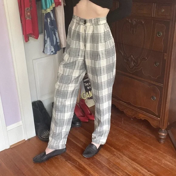 Vintage Bill Blass Checkered Trousers - Picture 2 of 8